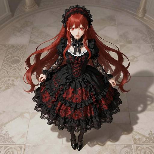 Gothic Lolita Anime Character Design