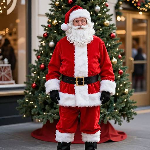 Festive Santa Claus Outdoor Portrait