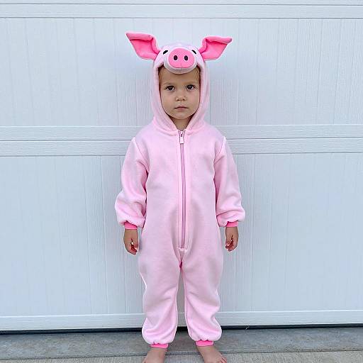 Toddler in Pink Piglet Costume