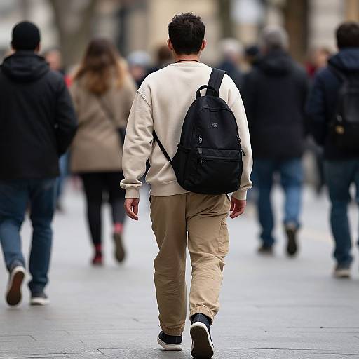 Man Walking in Urban Streetwear