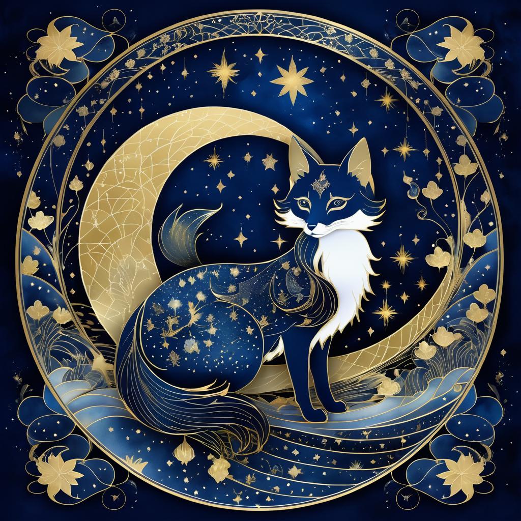 Mystical Kitsune in Stellar Fantasy