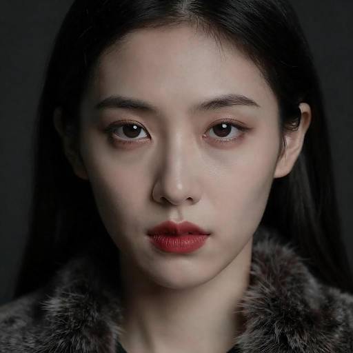 Intense Portrait of a Dark-Haired Woman