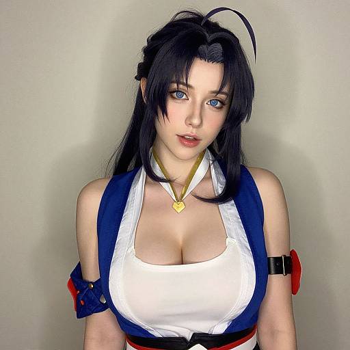 Realistic Shinobu Wakamiya Cosplay Woman