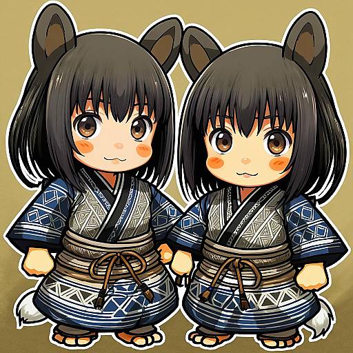 Illustration of Aruruu, utawarerumono in the style of Makimura shunsuke