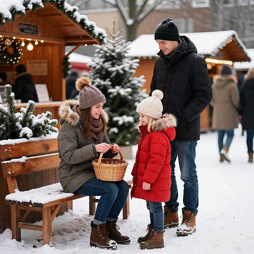 Festive Family Moments at Christmas Market