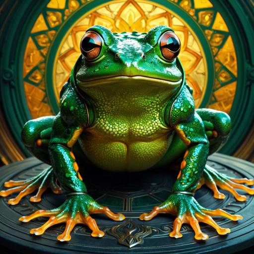 Elegant Anthropomorphic Frog Artistry