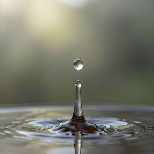Ethereal Water Droplet with Ripples