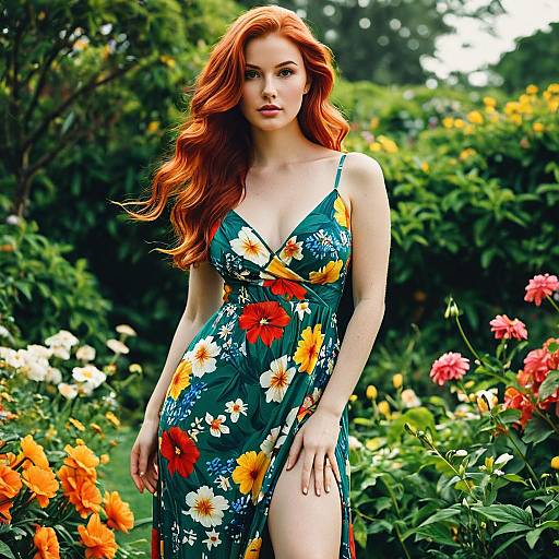 Stunning Ariel in Floral Summer Dress