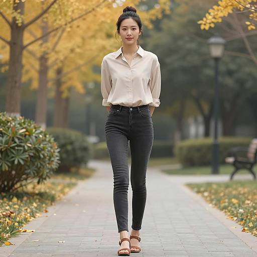 Autumn Casual Professional Outfit Pose