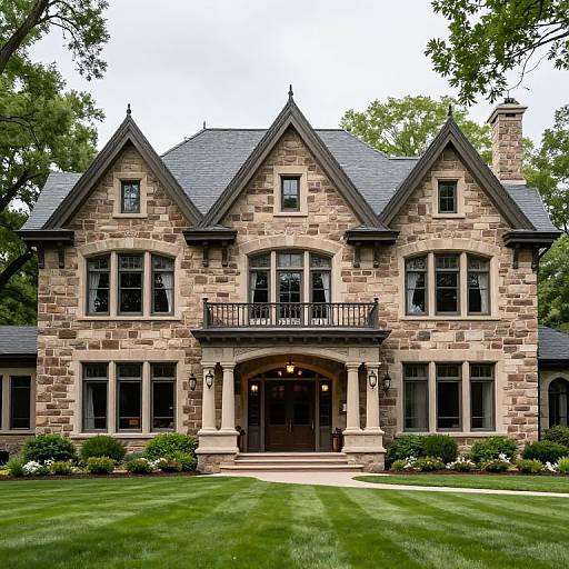 1927 Stone Mansion with Grand Facade