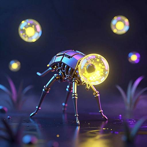 Futuristic Neon 3D Bionic Firefly