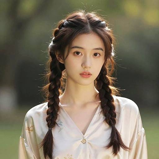 Young Woman with Two-Strand Braids