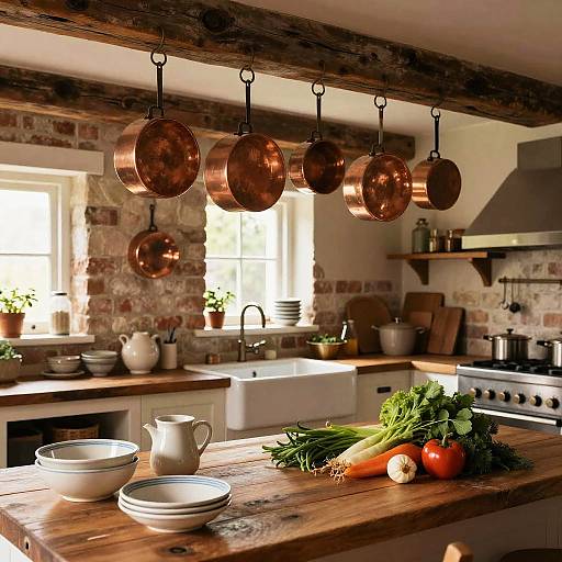Rustic Farmhouse Kitchen Scene