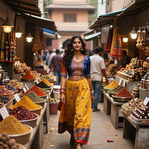 Ananya in Vibrant Indian Marketplace