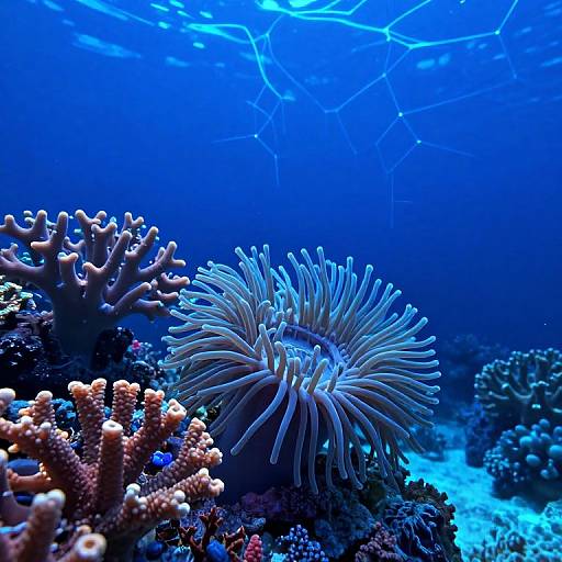 Ethereal 3D Underwater Coral Scene