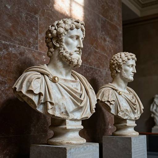 Regal Tiberius Bust in Museum