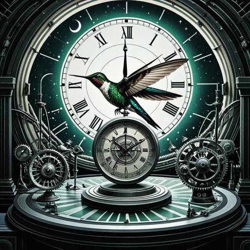 Retro-Futuristic Hummingbird Gear Odyssey