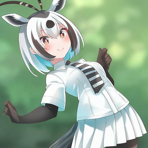 Illustration of Arabian oryx (kemono friends), kemono friends in the style of Comah