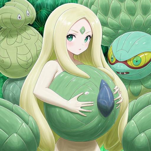 Illustration of Alolan exeggutor, pokemon in the style of Kannazuki hato