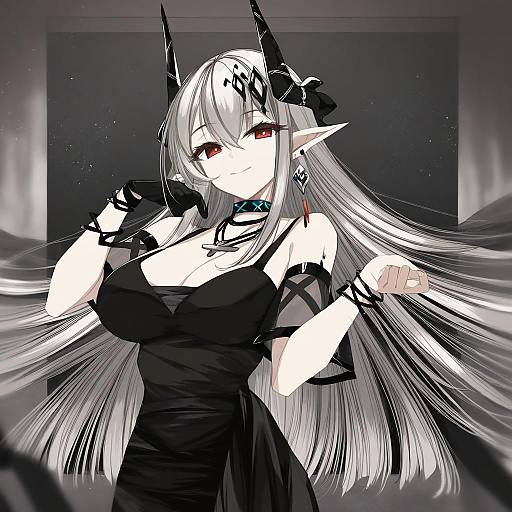 Illustration of Mudrock (obsidian) (arknights), arknights in the style of Misteor