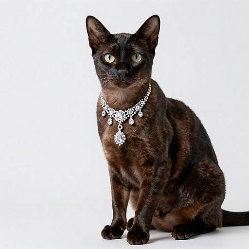 Elegant Arabian Mau Cat Fashion Portrait
