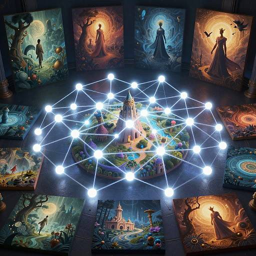 Glowing Neural Network Fantasy Art