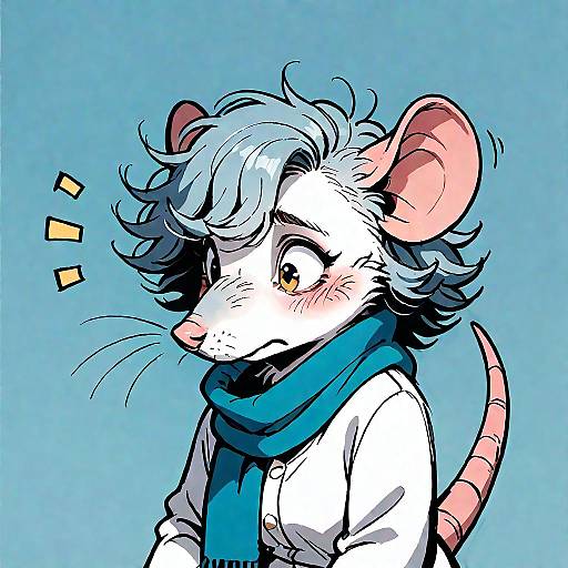 Adorable Sleepy Semi-Anthro Rat Sketch