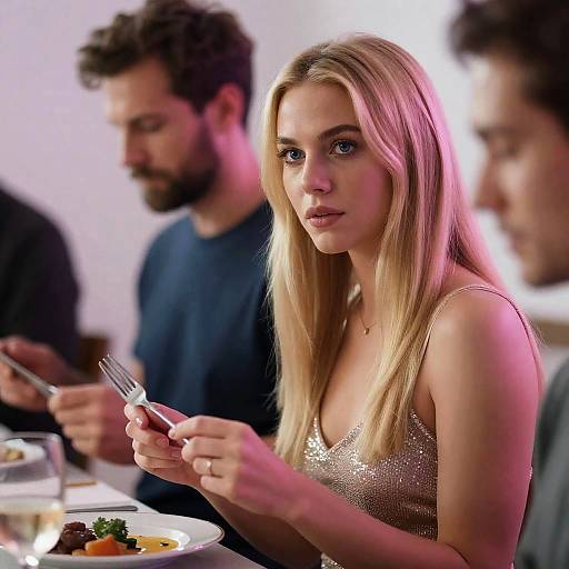 Dramatic Portrait of a Blonde Woman