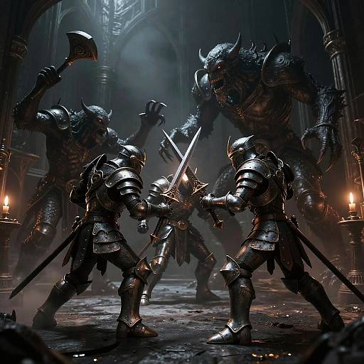 Retro Dark Fantasy Dungeon Battle