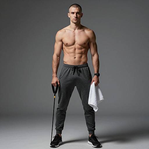 Dramatic Portrait of a Fit Man