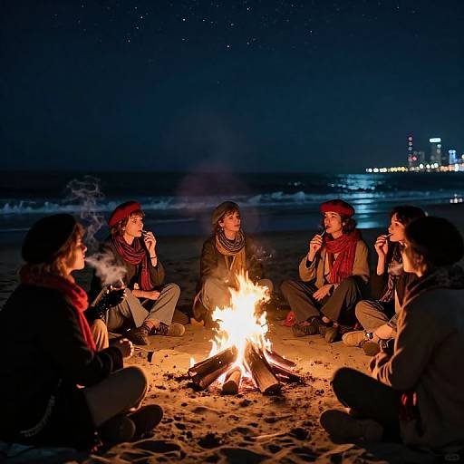 Beatnik Campfire Night on Beach