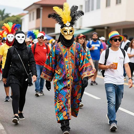 Vibrant City Street Parade