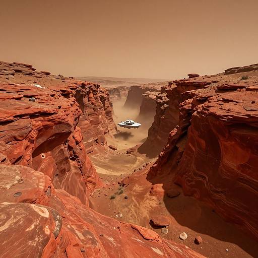 Ultra-Realistic Ancient Martian Canyon