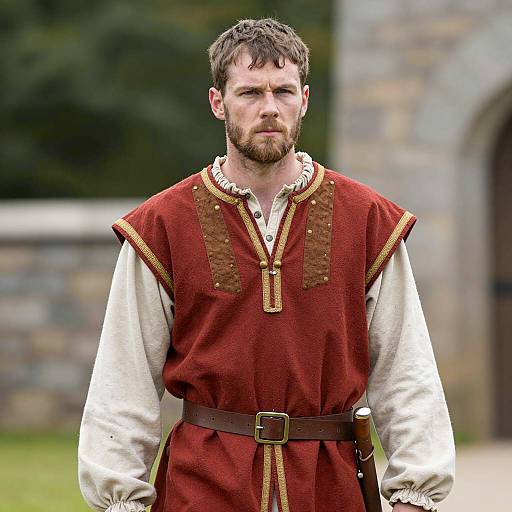 Handsome Young Man in Anglo-Saxon Costume