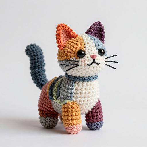 Hand-Crocheted Colorful Catnip Toy