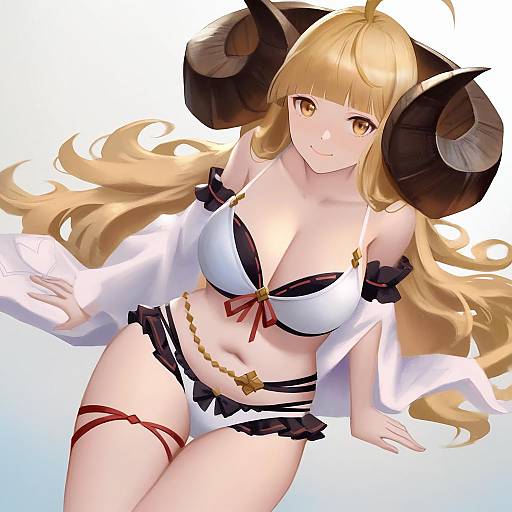 Illustration of Anila (summer) (granblue fantasy), granblue fantasy in the style of Phamoz