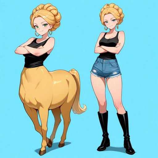 Charismatic Girl in Denim and Boots Charismatic Girl in Denim and Boots