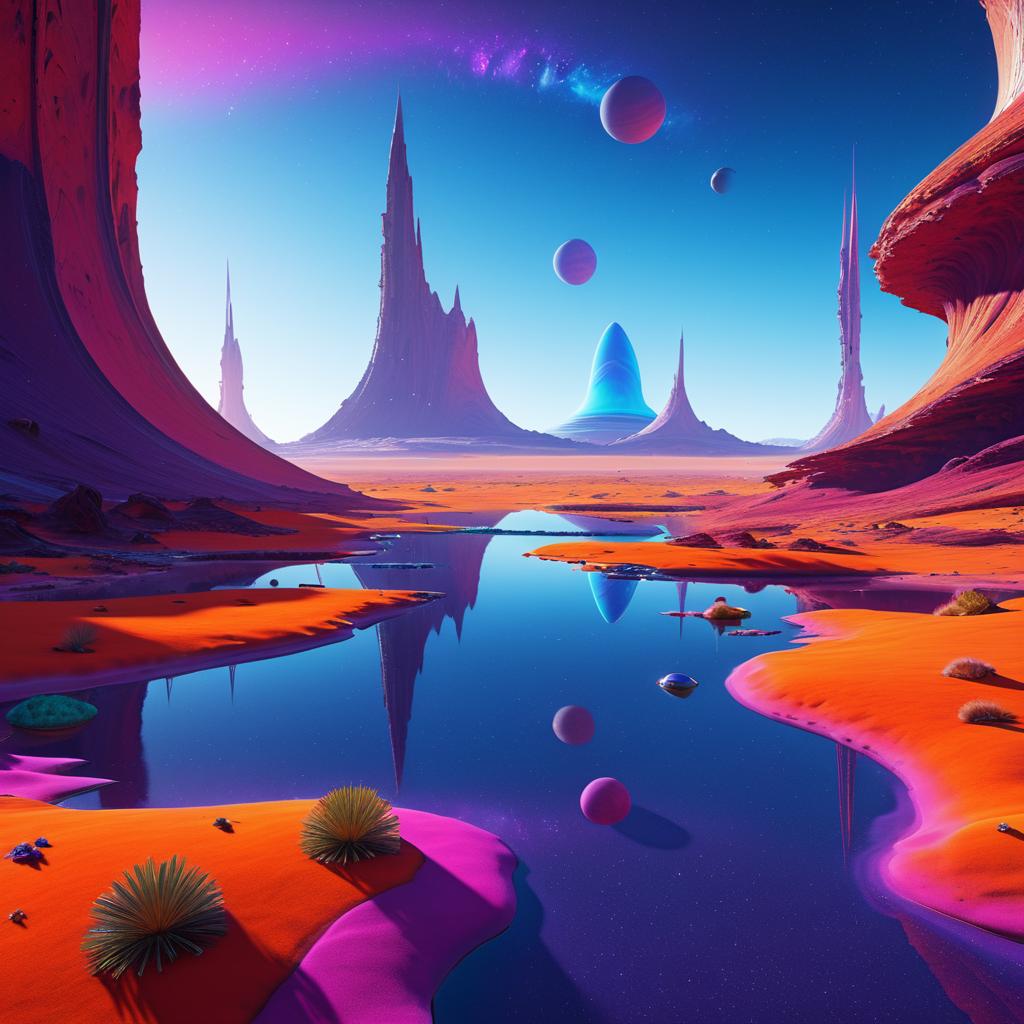 Vibrant Alien Landscape at Universe's End