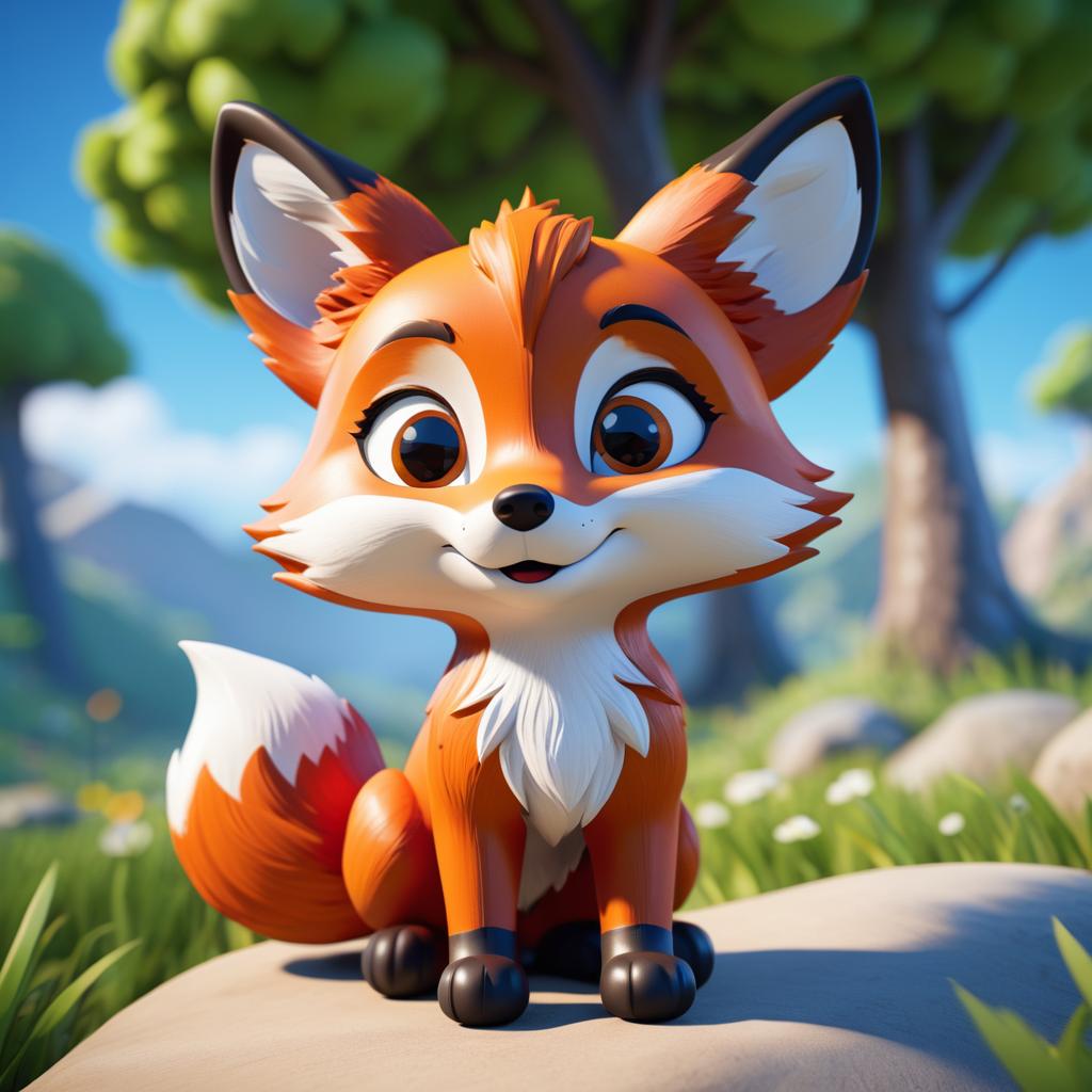 Playful Cartoon Fox Character Design