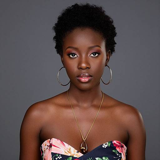 Elegant African Hairstyle Female Portrait