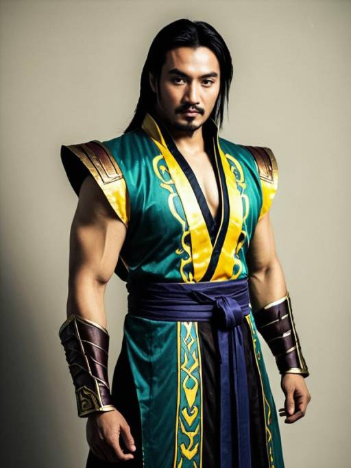 Man in Shang Tsung Cosplay Costume