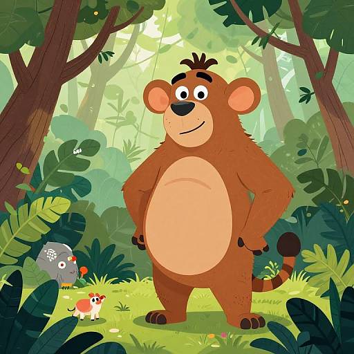 Baloo Applique in Jungle Scene
