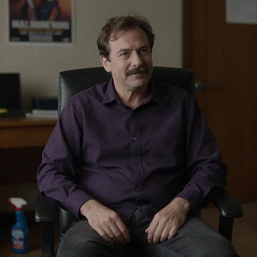 Moody Portrait of Man in Chair