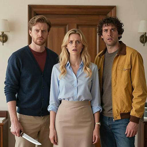 Surprise Encounter at a Wooden Door