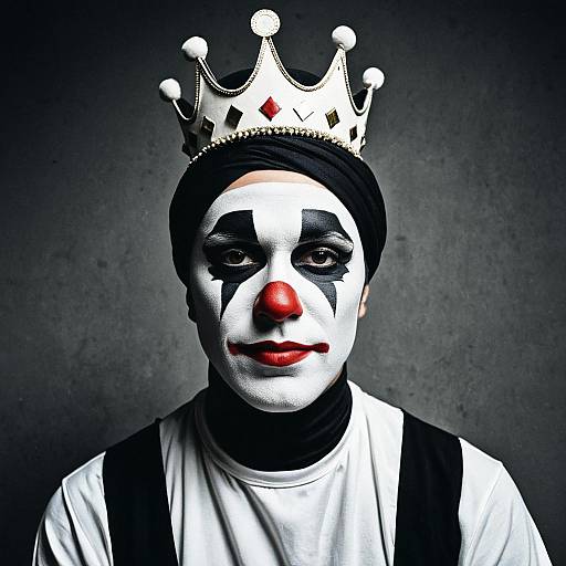 Man Mime in Turban and Crown