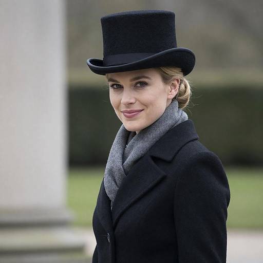 Elegant Outdoor Portrait of Blonde Woman