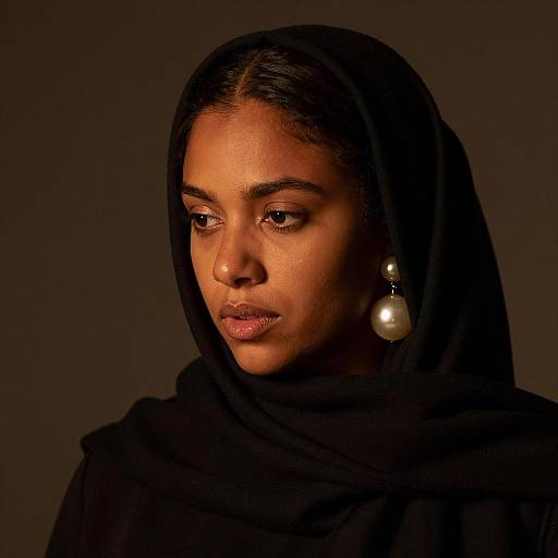 Elegant Portrait of a Thoughtful Woman