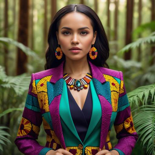 Vibrant Portrait of Indigenous Woman Vibrant Portrait of Indigenous Woman