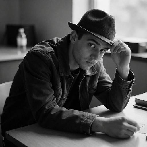 Gritty High-Contrast Portrait of Young Man