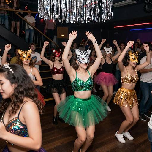 Vibrant Nightclub Dance Party Scene